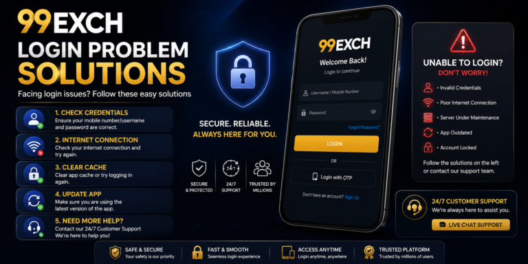 Login Problem Solutions on 99exch
